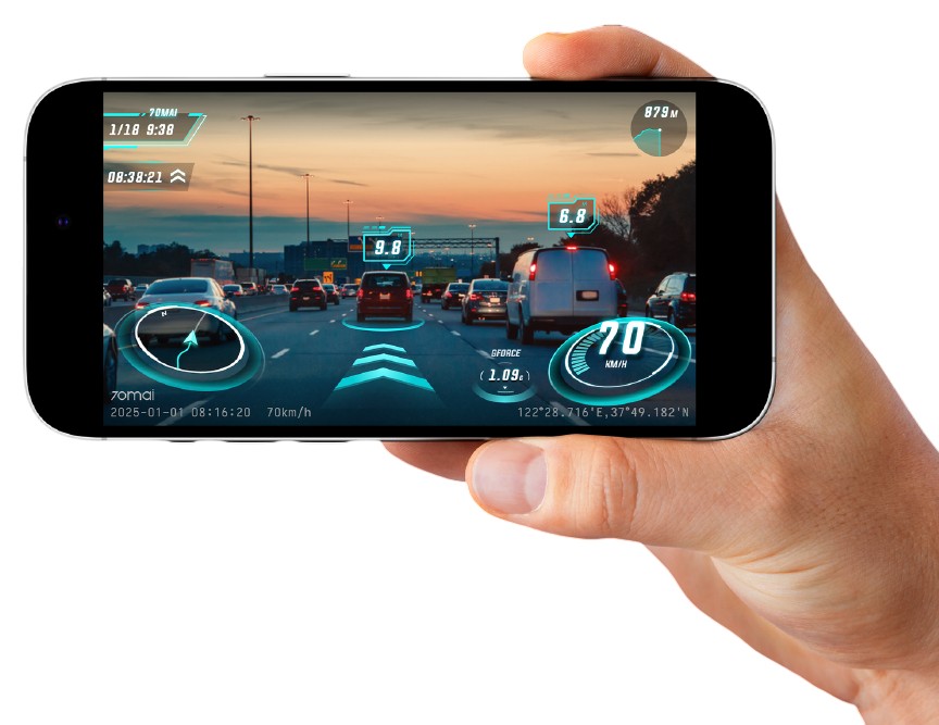 70mai dash cam 4k t800 palubní kamera aplikace evtech_cz